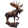 North Woods 12 1/2" High Bronze Moose Desktop Sculpture