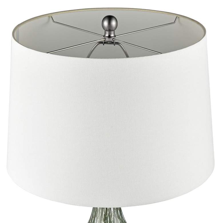 Image 3 Northcott Green Glass LED Table Lamp more views