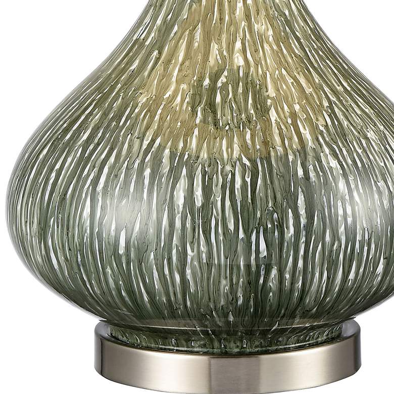 Image 4 Northcott Green Glass LED Table Lamp more views