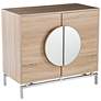 Northdom 31 1/2" Wide Natural Bar Cabinet with Wine Storage