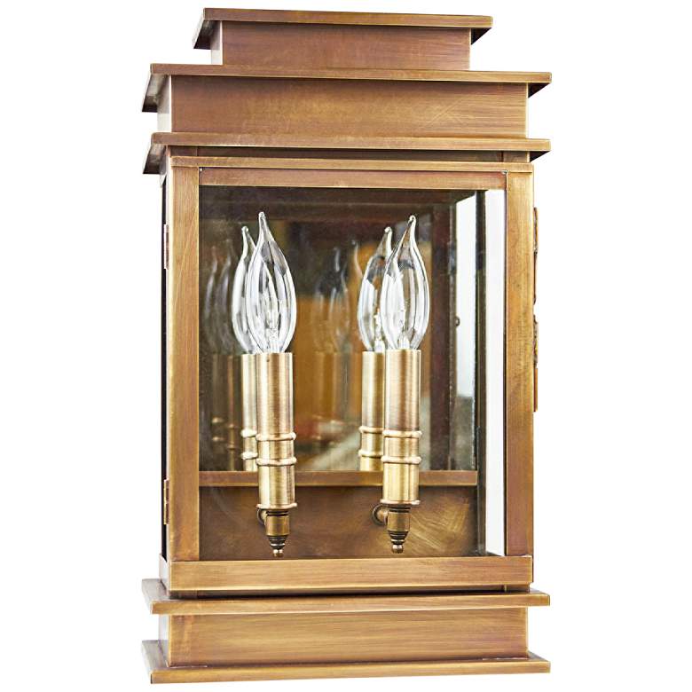 Image 2 Northeast Lantern Empire 15 1/2" High Antique Brass Outdoor Wall Light