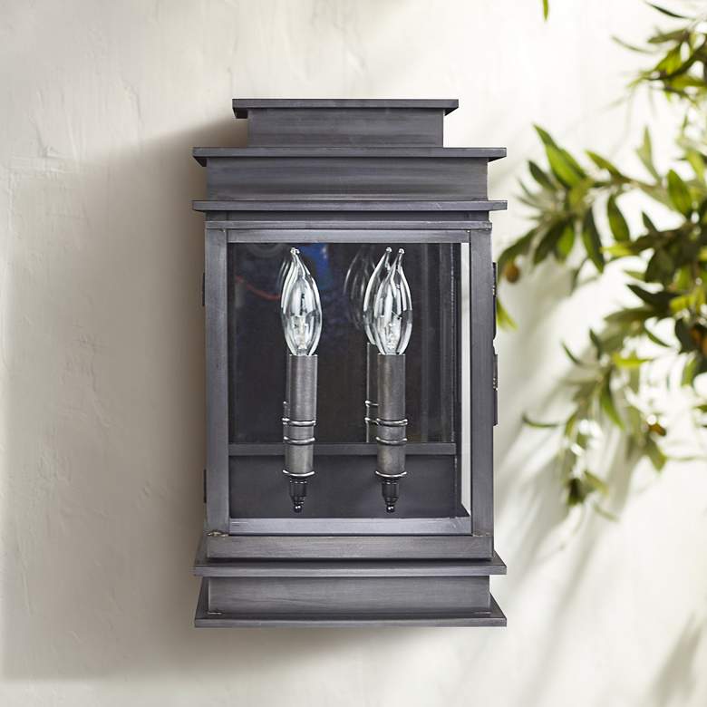 Image 1 Northeast Lantern Empire 15 1/2" High Dark Brass Outdoor Wall Light
