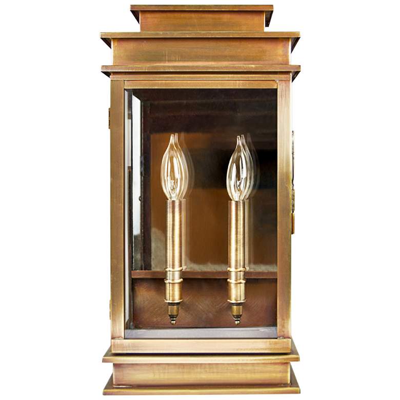 Image 2 Northeast Lantern Empire 18 1/4" High Antique Brass Outdoor Wall Light