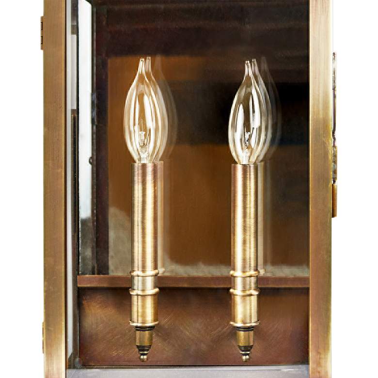 Image 3 Northeast Lantern Empire 18 1/4" High Antique Brass Outdoor Wall Light more views
