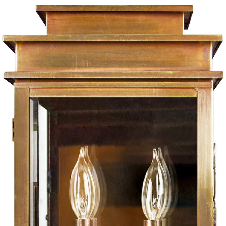 Image 4 Northeast Lantern Empire 18 1/4" High Antique Brass Outdoor Wall Light more views