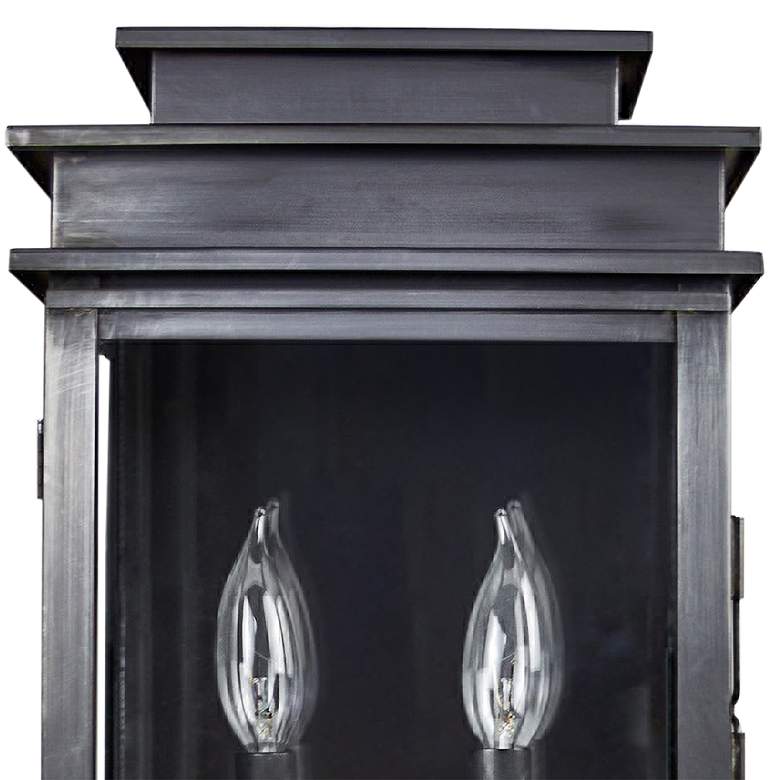 Image 4 Northeast Lantern Empire 18 1/4 inch High Dark Brass Outdoor Wall Light more views