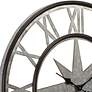 Northern Star 30" Round Silver and Black Wall Clock