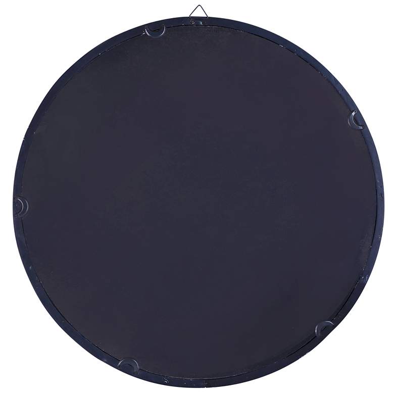 Image 5 Northwood Black 22 inch Round Wooden Wall Mirror more views