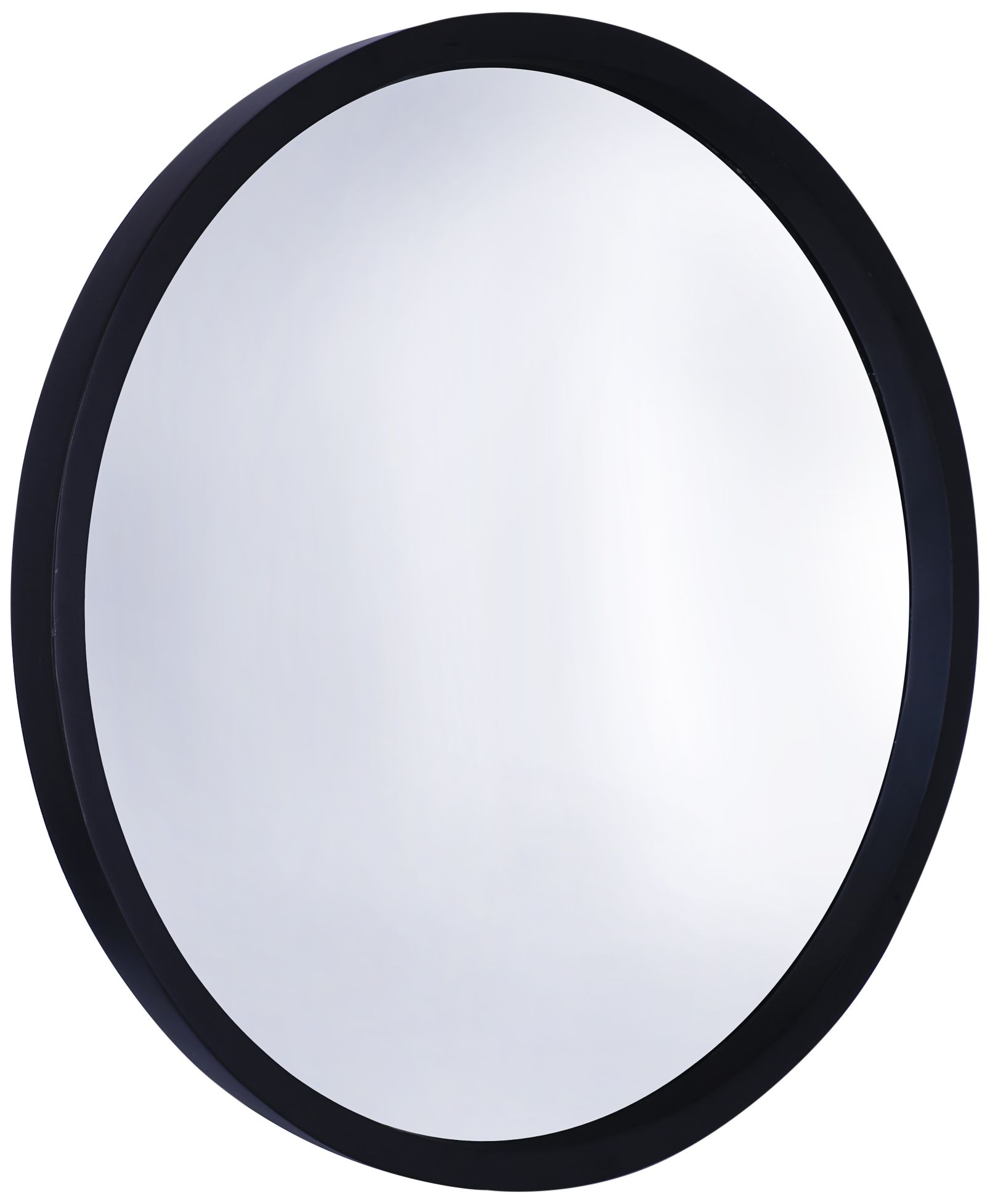 Northwood Black 30" Round Wooden Wall Mirror 211A0 Lamps Plus