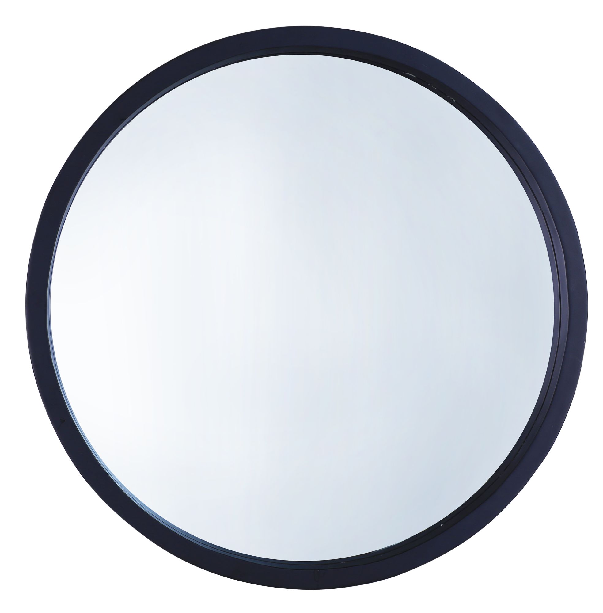 Northwood Black 30" Round Wooden Wall Mirror 211A0 Lamps Plus