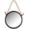 Northwood Black and Brushed Copper 15" Round Wall Mirror
