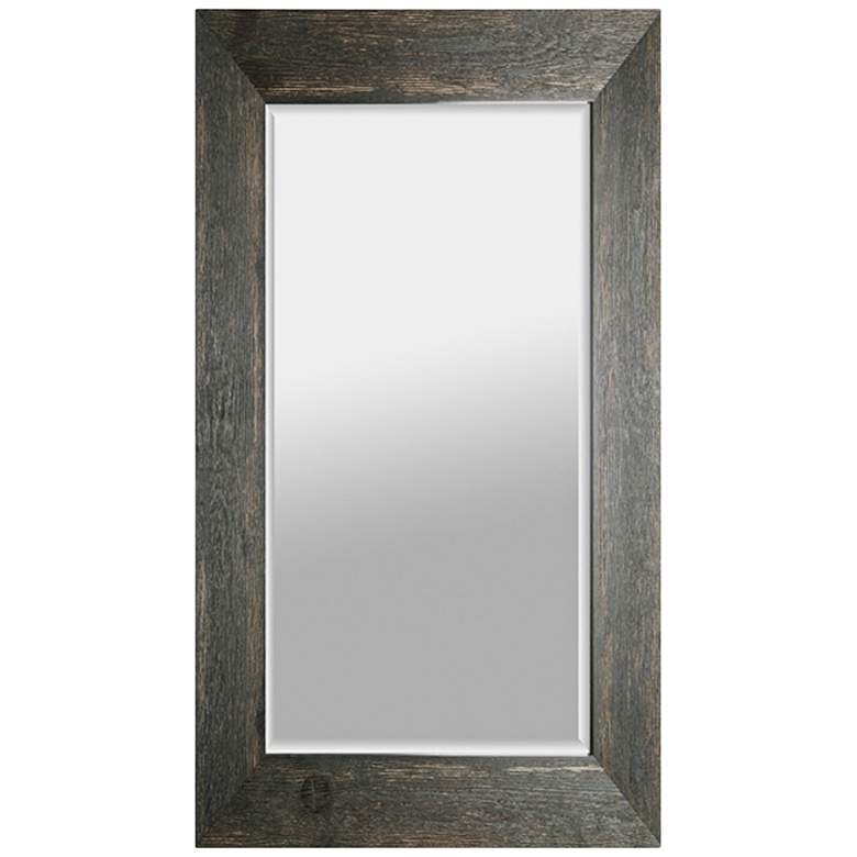 Image 2 Northwood Black Hand-Stained 34" x 46" Wood Wall Mirror