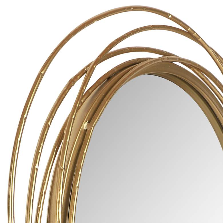 Image 2 Northwood Gold Rings 20 inch Round Metal Wall Mirror more views