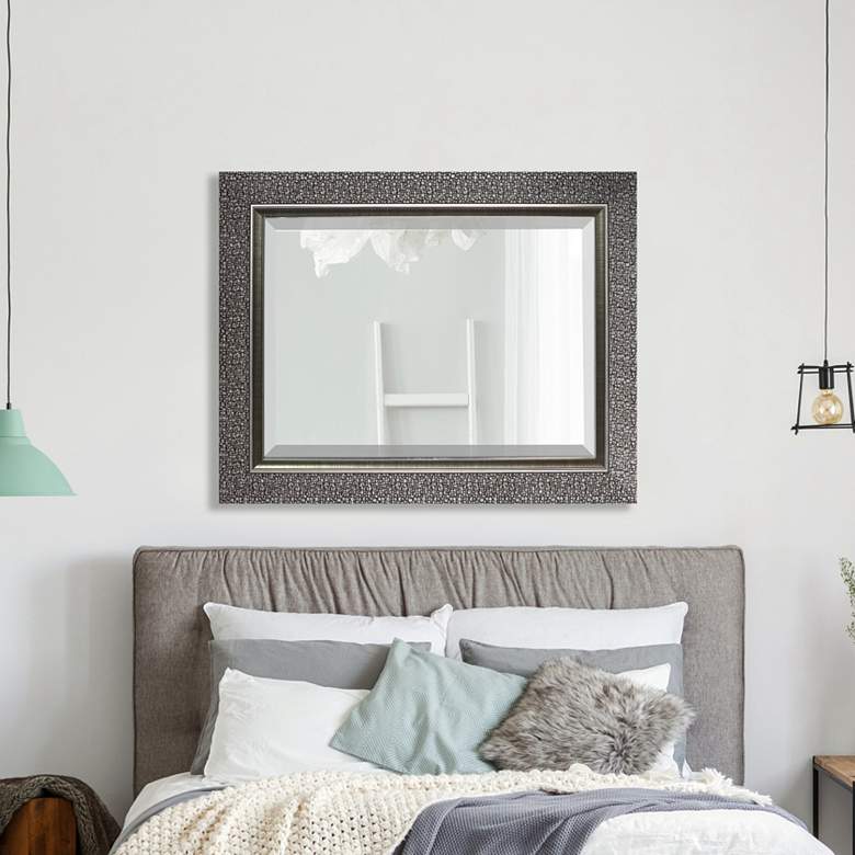 Image 1 Northwood Mosaic Silver 27" x 35" Designer Wall Mirror