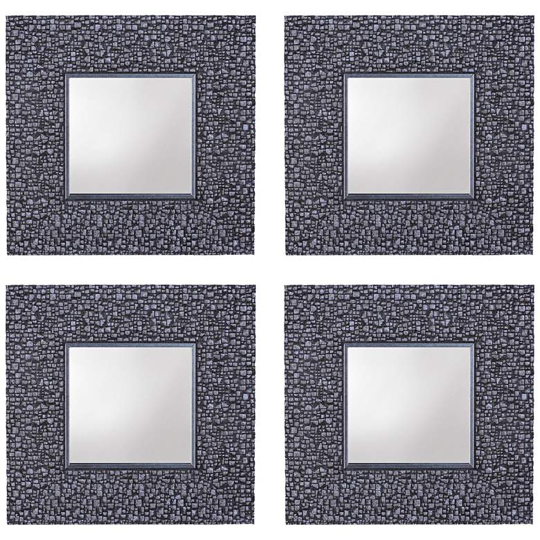 Image 2 Northwood  Silver 11 1/4" Square Wall Mirrors Set of 4