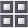 Northwood  Silver 11 1/4" Square Wall Mirrors Set of 4
