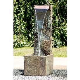 Image1 of Northwoods 46" High Relic Hi-Tone LED Outdoor Wall Fountain