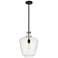 Norwalk 12" Stem Hung LED Mini Pendant - Matte Black - Seedy Shade