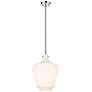 Norwalk 12" Stem Hung Mini Pendant - Polished Nickel - Matte White Shade