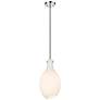 Norwalk 9" Stem Hung Mini Pendant - Polished Nickel - Matte White Shad