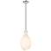 Norwalk 9" Stem Hung Mini Pendant - Polished Nickel - Matte White Shad
