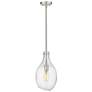 Norwalk 9" Stem Hung LED Mini Pendant - Brushed Satin Nickel - Seedy Shade