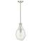 Norwalk 9" Stem Hung LED Mini Pendant - Brushed Satin Nickel - Seedy Shade