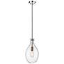 Norwalk 9" Stem Hung Mini Pendant - Polished Nickel - Clear Shade