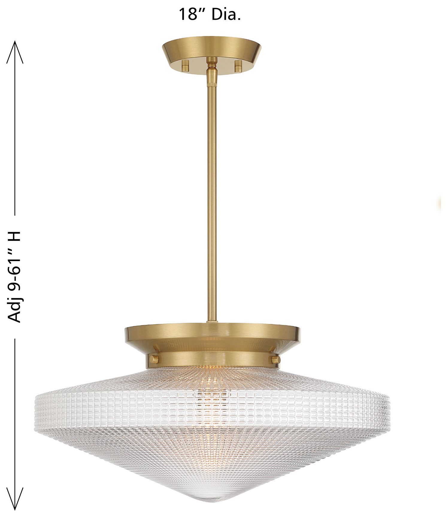 Norwich 1-Light Convertible in Warm Brass