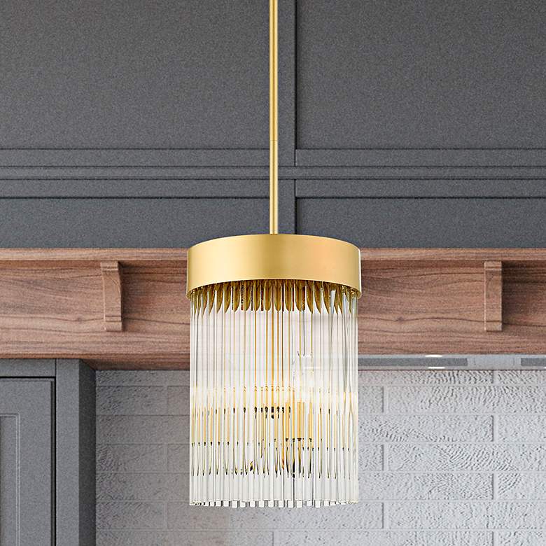 Image 2 Norwich 10" Wide Soft Gold and Crystal Mini Chandelier