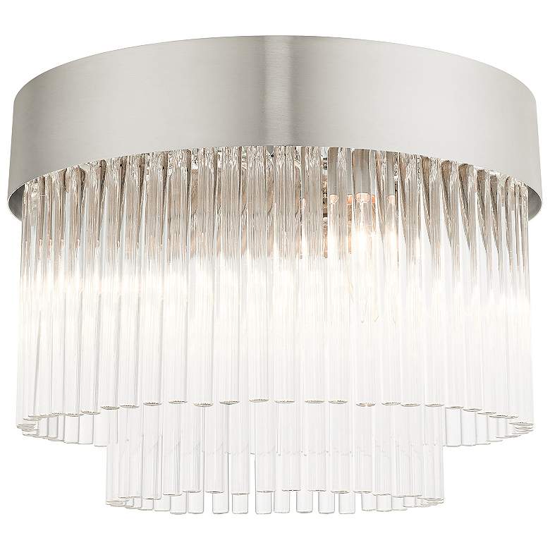 Image 2 Norwich 13 1/4" Wide Brushed Nickel Ceiling Light