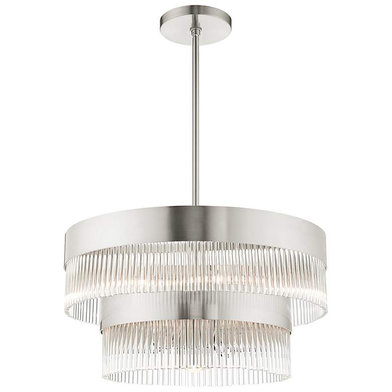 Image 7 Norwich 24" Wide Brushed Nickel 2-Tier 7-Light Chandelier more views