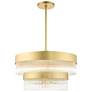 2_Norwich 24" Wide Soft Gold 2-Tier 7-Light Chandelier