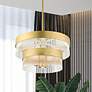 1_Norwich 24" Wide Soft Gold 2-Tier 7-Light Chandelier