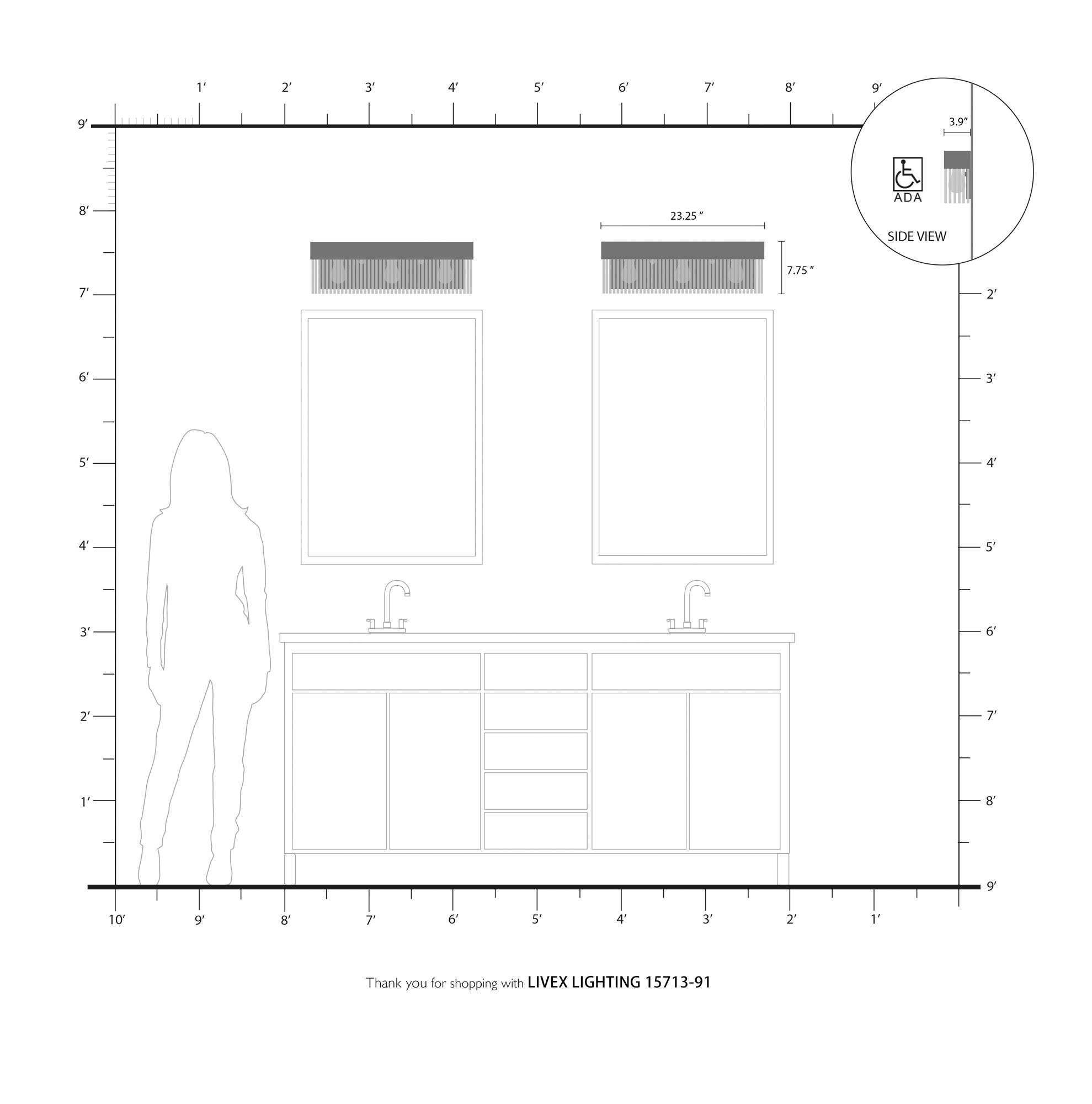 Norwich 3 Light Brushed Nickel Bath Vanity