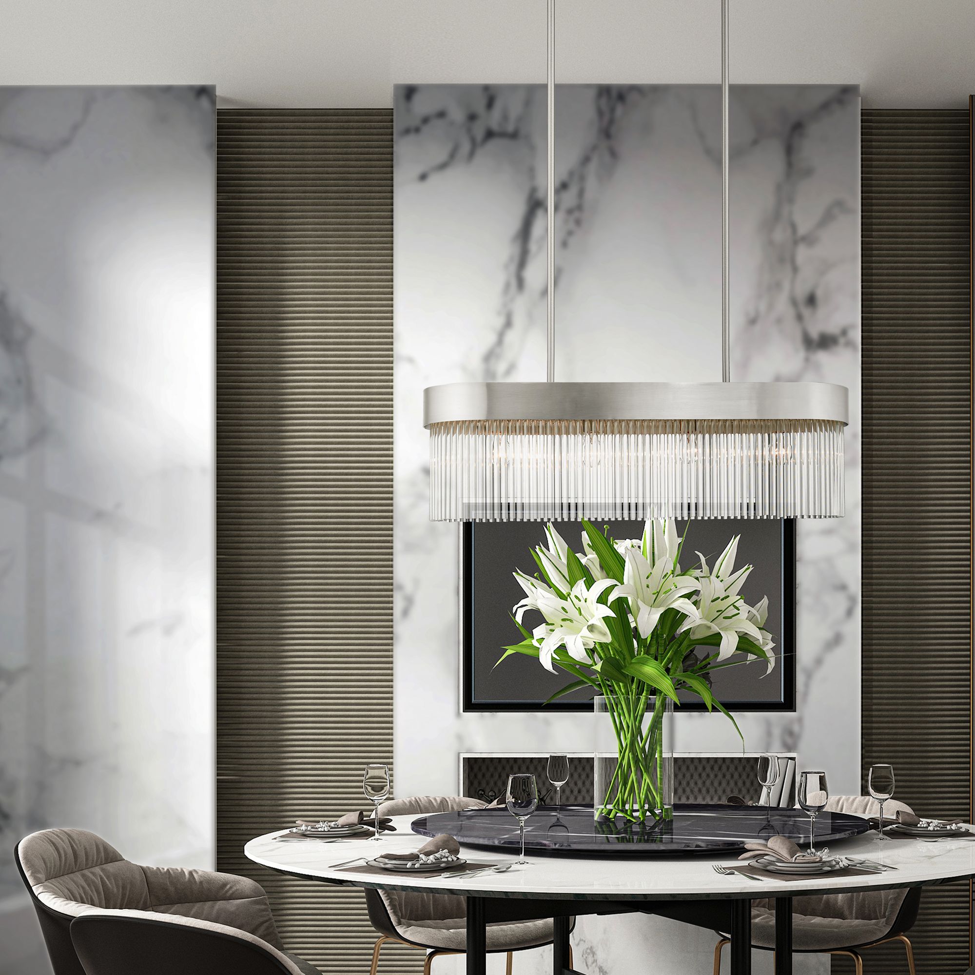 Norwich 4 Light Brushed Nickel Chandelier