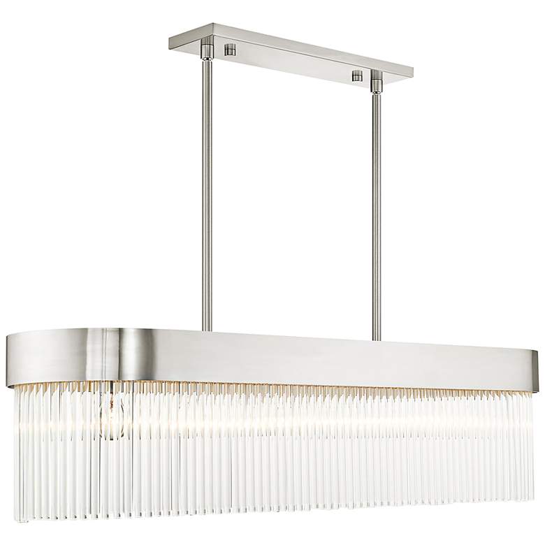 Image 3 Norwich 42" Wide Brushed Nickel 6-Light Linear Chandelier
