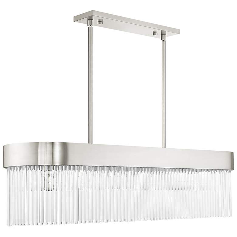 Image 5 Norwich 42" Wide Brushed Nickel 6-Light Linear Chandelier more views