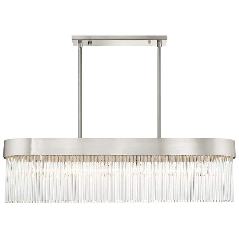 Image 6 Norwich 42" Wide Brushed Nickel 6-Light Linear Chandelier more views