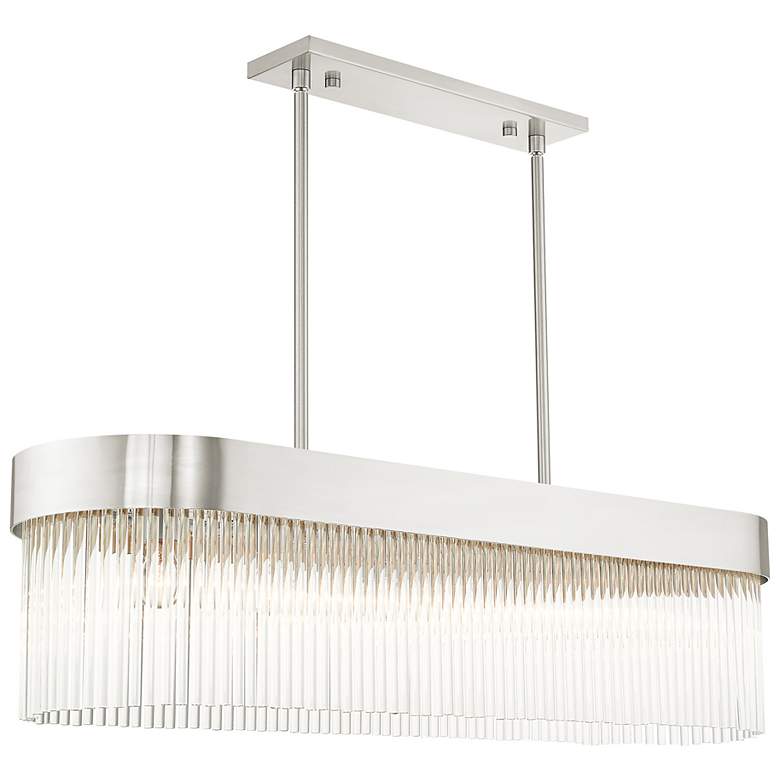 Image 7 Norwich 42" Wide Brushed Nickel 6-Light Linear Chandelier more views