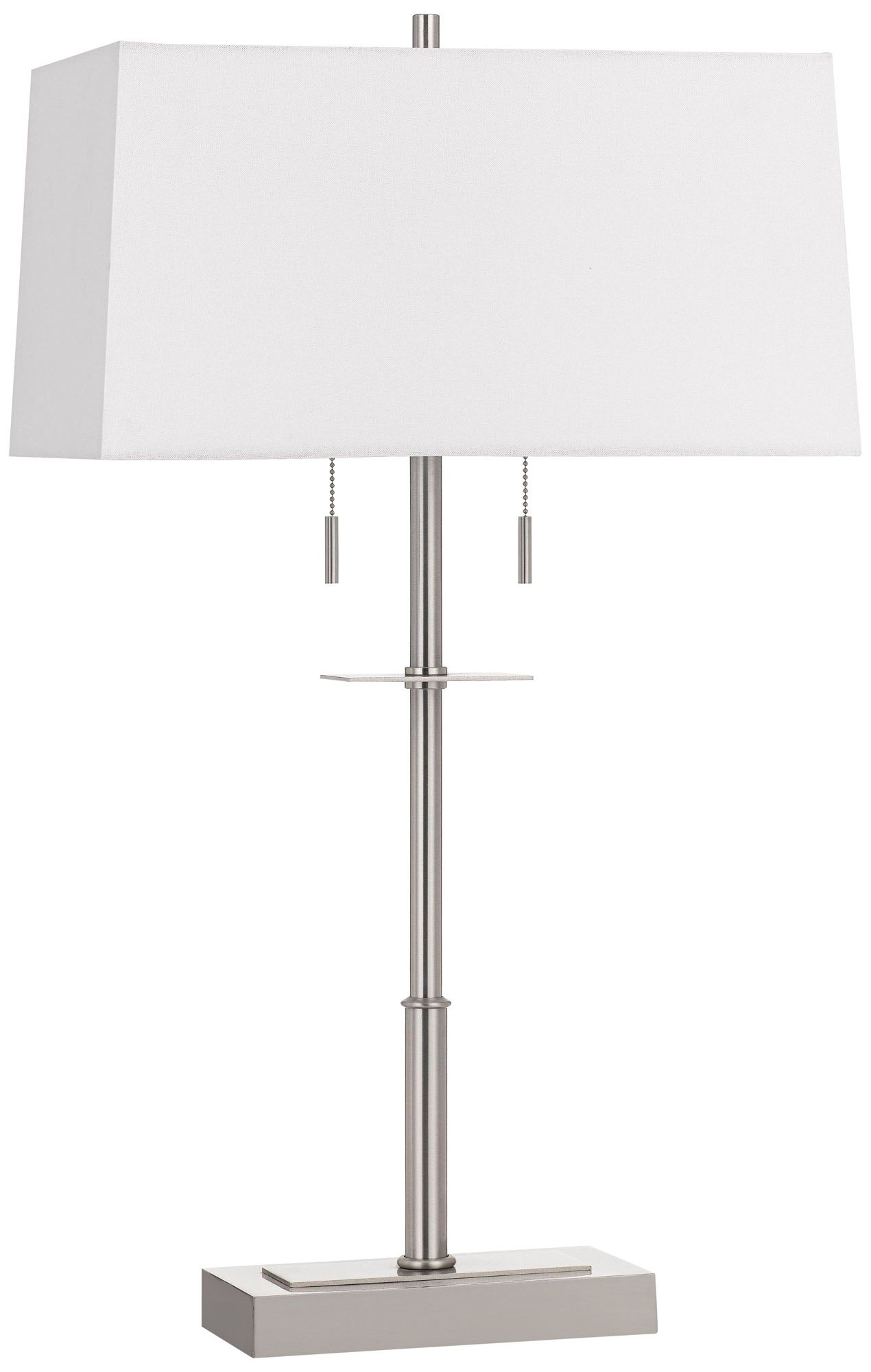 Norwich Brushed Steel Metal Pole Table Lamp