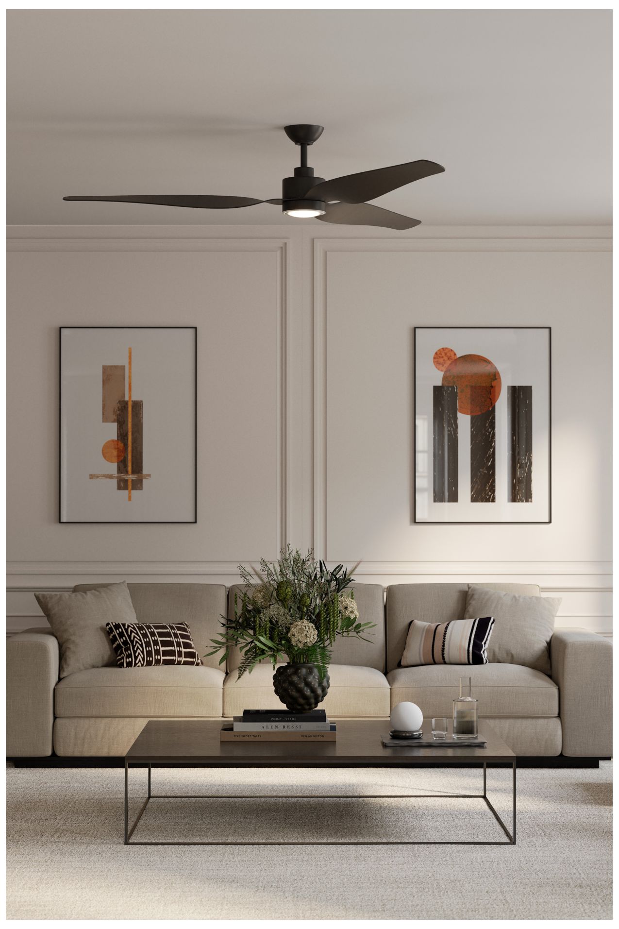 Image 4 Norwynd 72" 5CCT LED Smart Coastal Rated Indoor/Outdoor Ceiling Fan more views