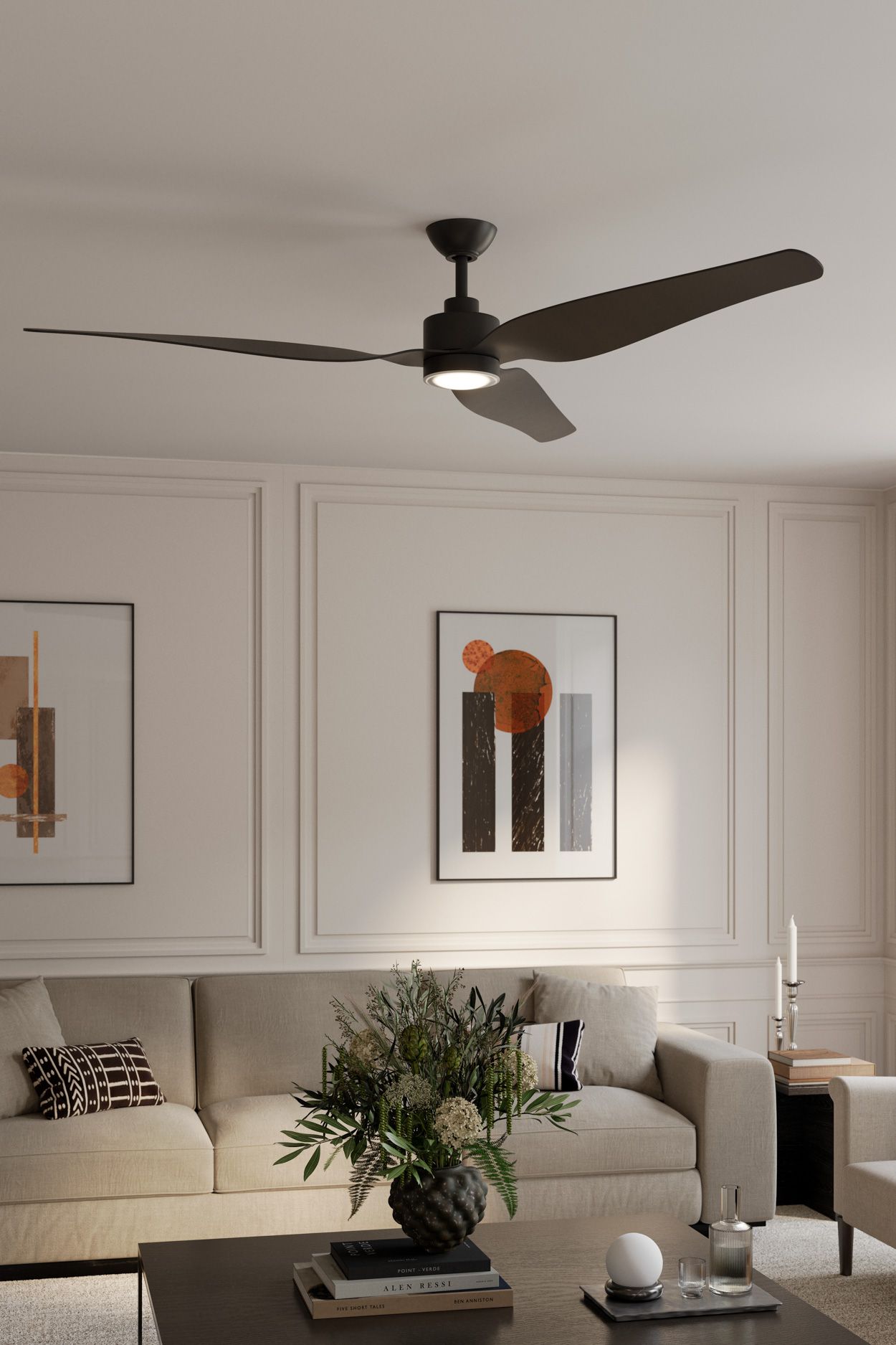 Norwynd 72" 5CCT LED Smart Coastal Rated Indoor/Outdoor Ceiling Fan