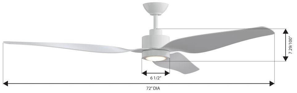 Image 7 Norwynd 72" 5CCT LED Smart Coastal Rated Indoor/Outdoor Ceiling Fan more views