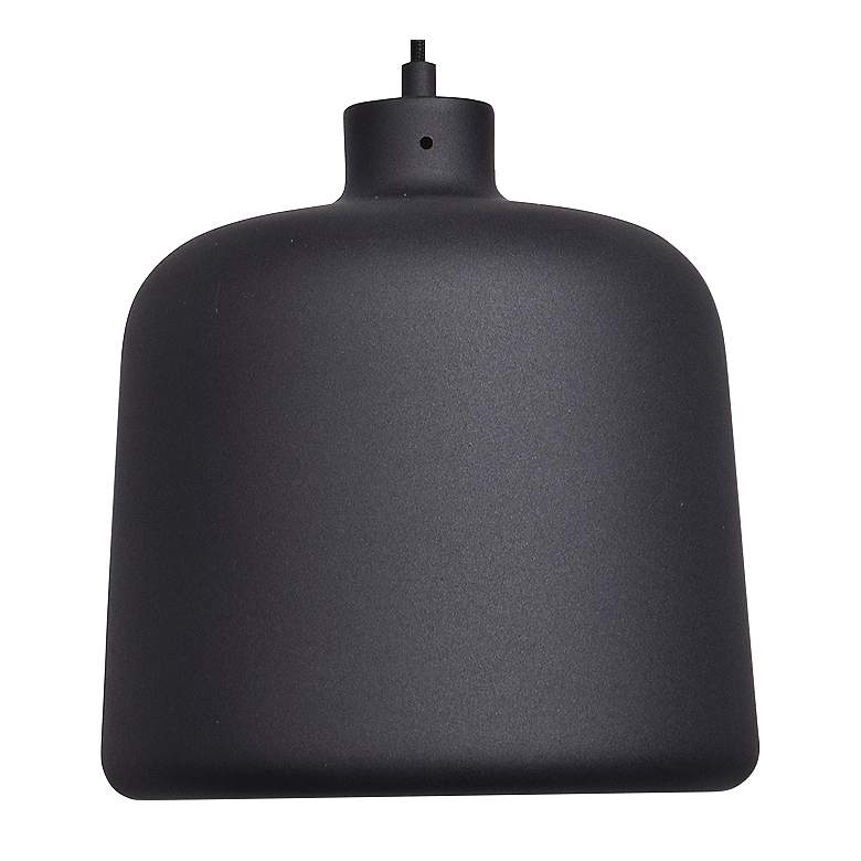 Image 3 Nostalgia 10" Wide Matte Black Metal LED Mini Pendant more views