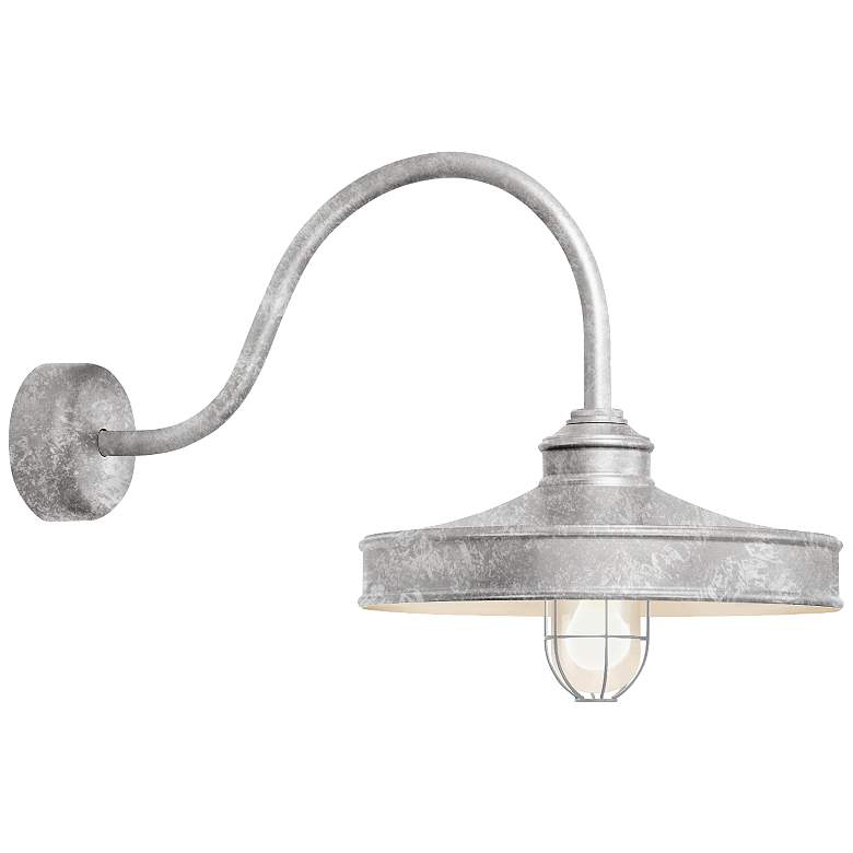 Image 1 Nostalgia 18 inch High Galvanized Outdoor Wall Light