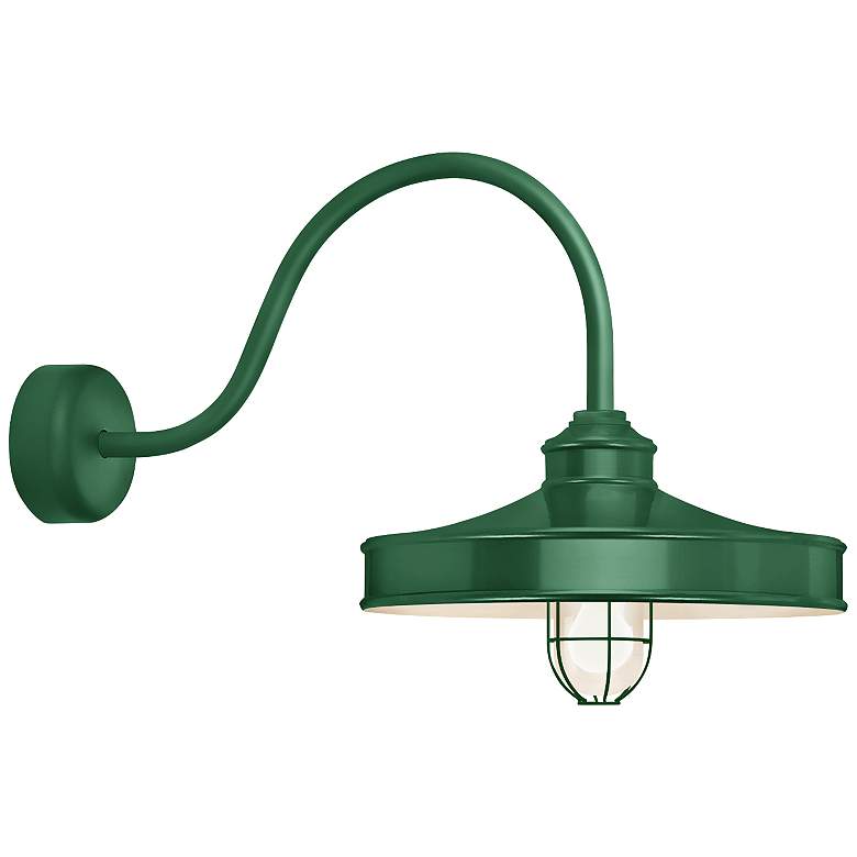Image 1 Nostalgia 18" High Hunter Green Outdoor Wall Light