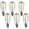 Nostalgic 60 Watt Candelabra Edison Style Light Bulb 6-Pack