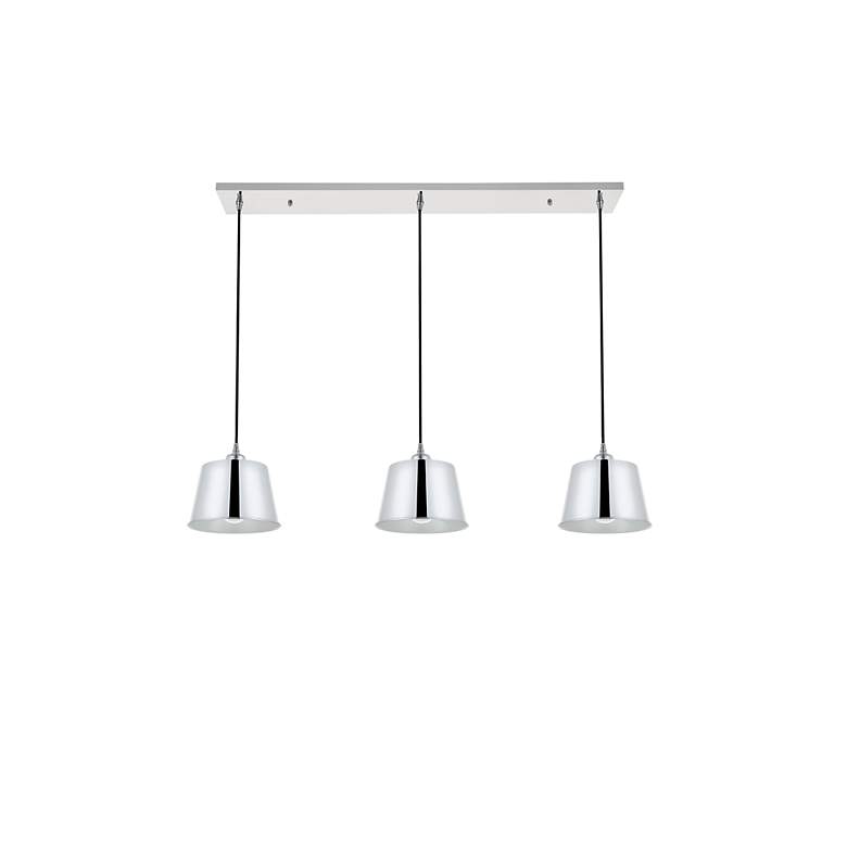 Image 4 Nota 40 1/2" Wide Chrome 3-Light Linear Pendant more views