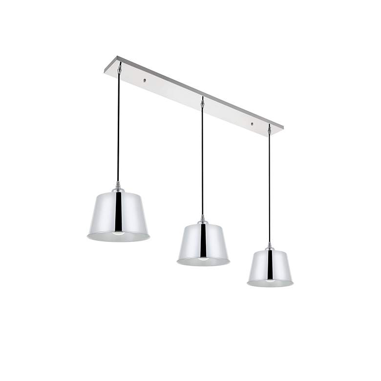 Image 6 Nota 40 1/2" Wide Chrome 3-Light Linear Pendant more views